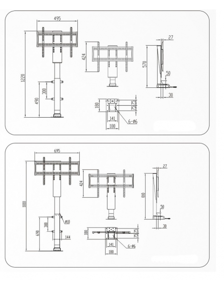 Support Tv ajustable électriquement MPP-TV