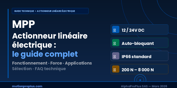 Actionneur linéaire électrique : le guide complet (fonctionnement, force, applications)